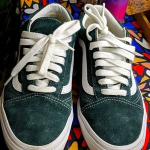 Hunter green vans
